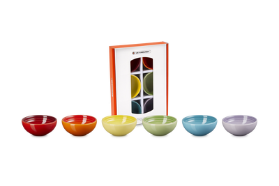 Stoneware Rainbow Set of 6 Pinch Bowls